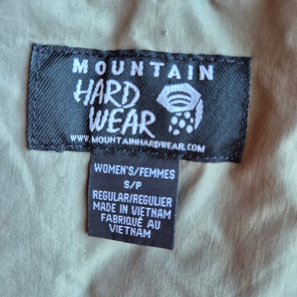 Mountain Hardwear Potrero Insulated Hooded Vest Removable Faux-Fur Zip-Up Green - Picture 11 of 14